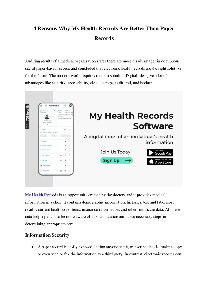 4 reasons why my health records are better than