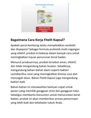 Fitelit Kapsul