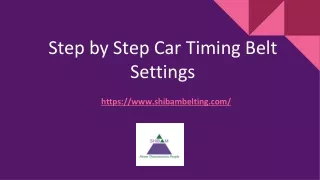 step by step car timing belt settings