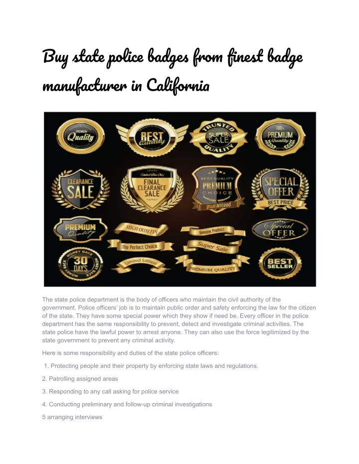 bu stat polic badge fro fines badg manufacture