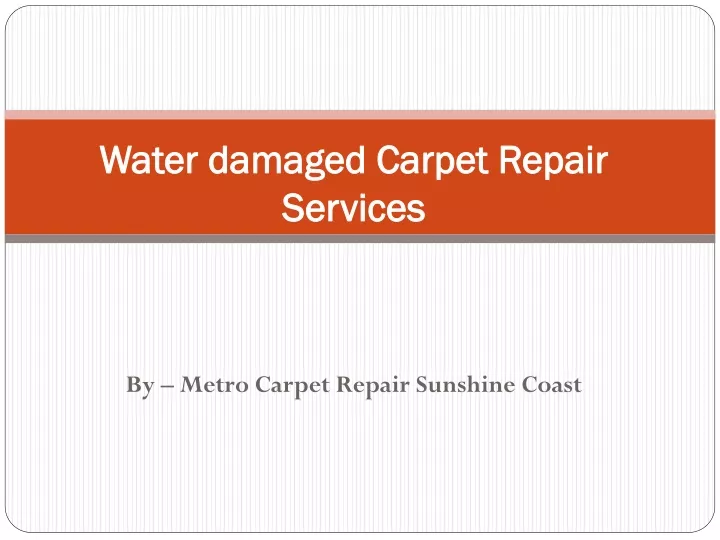 water damaged carpet repair services