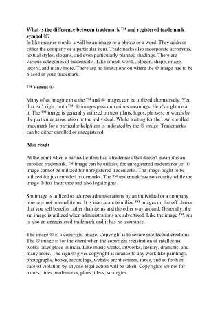 Difference Between Registered Trademark and Registered trademark?