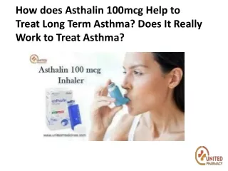 How does Asthalin 100mcg Help to Treat Long-UM