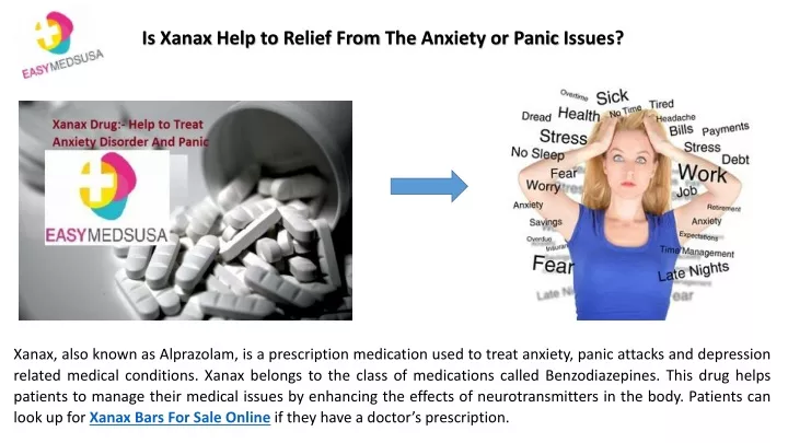 is xanax help to relief from the anxiety or panic