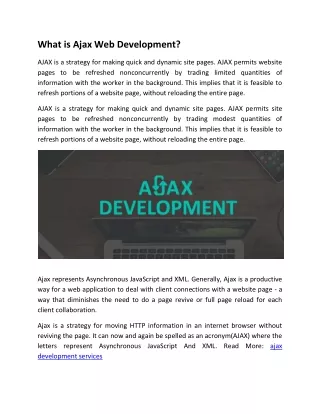 what is ajax web development