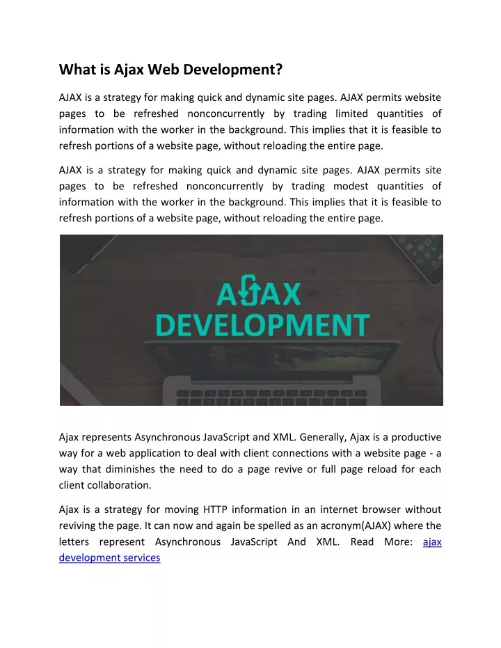 what is ajax web development