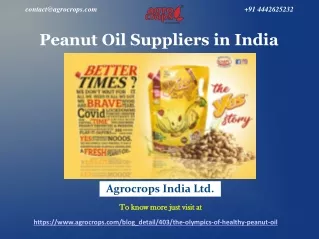 Peanut Oil Suppliers in India