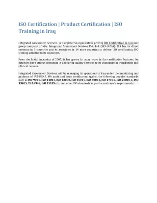 ISO Certification in Qatar