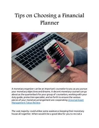 tips on choosing a financial planner