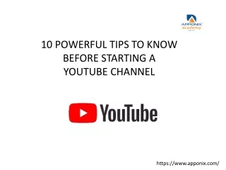 10 powerful tips to know before starting a youtube channel