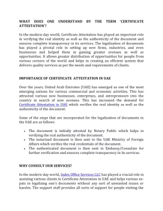 what does one understand by the term certificate