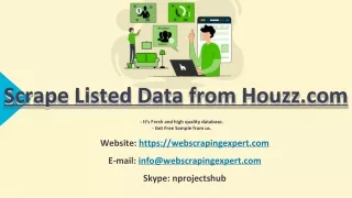 scrape listed data from houzz com