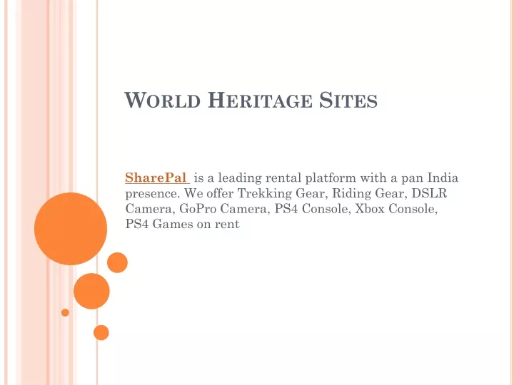 world heritage sites