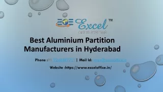Aluminium Partition Suppliers in Hyderabad