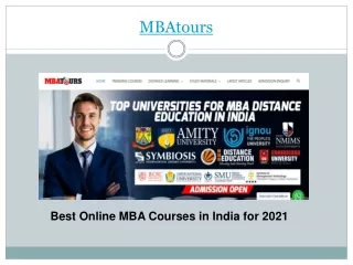 Best Online MBA Courses in India for 2021