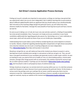 get driver s license application process germany