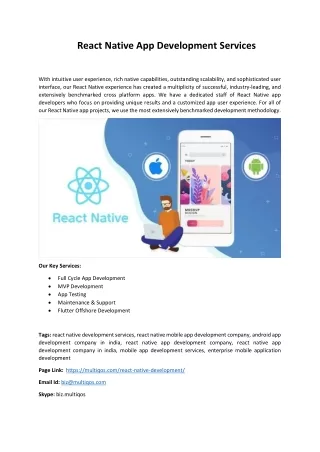 react native app development services