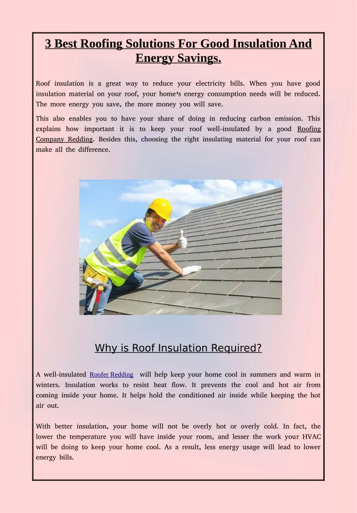 3 best roofing solutions for good insulation