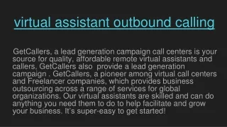 virtual assistant outbound calling