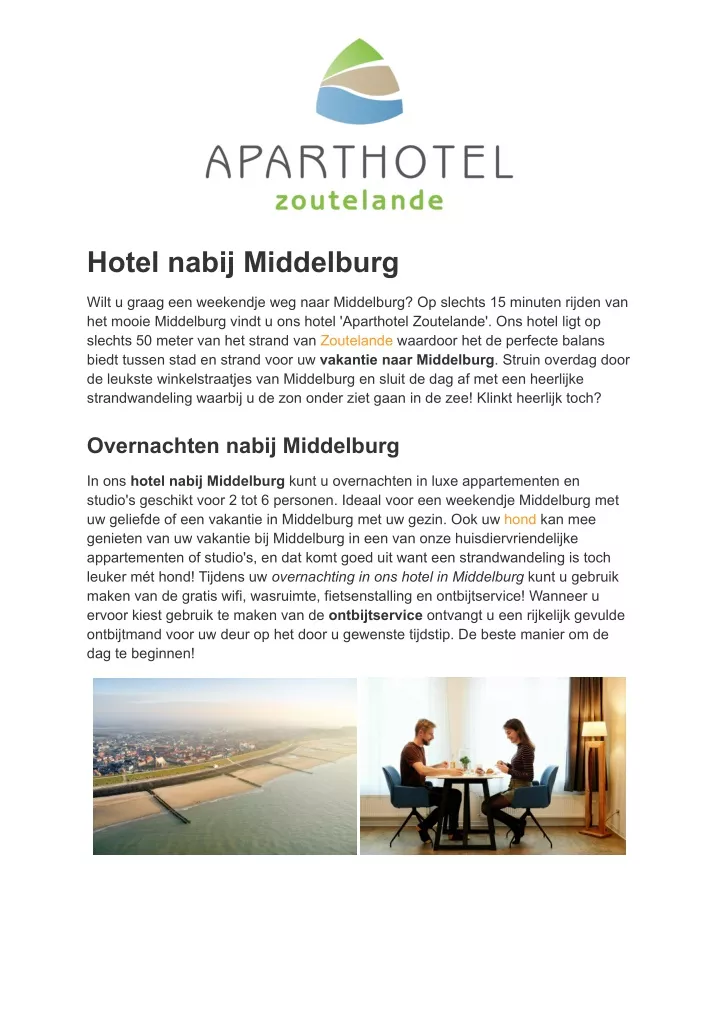 hotel nabij middelburg