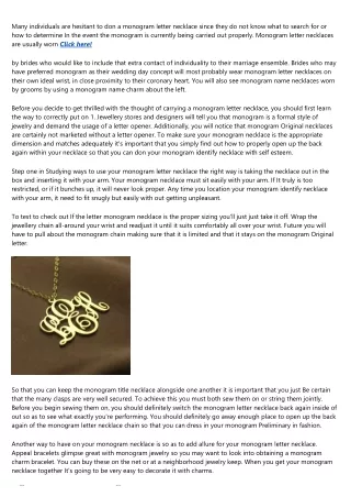 The Anatomy of a Great monogram name necklace
