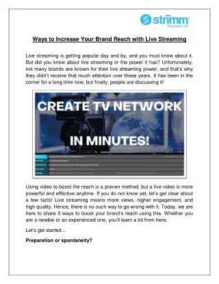 Ways to Increase Your Brand Reach with Live Streaming