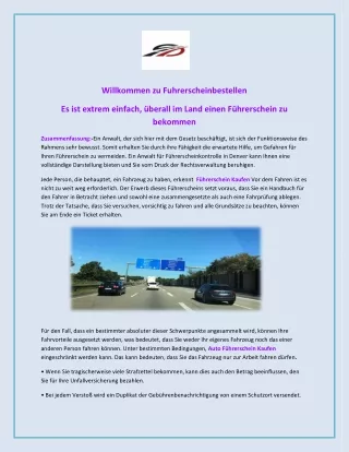 Es ist extrem einfach, überall im Land einen Führerschein zu bekommen