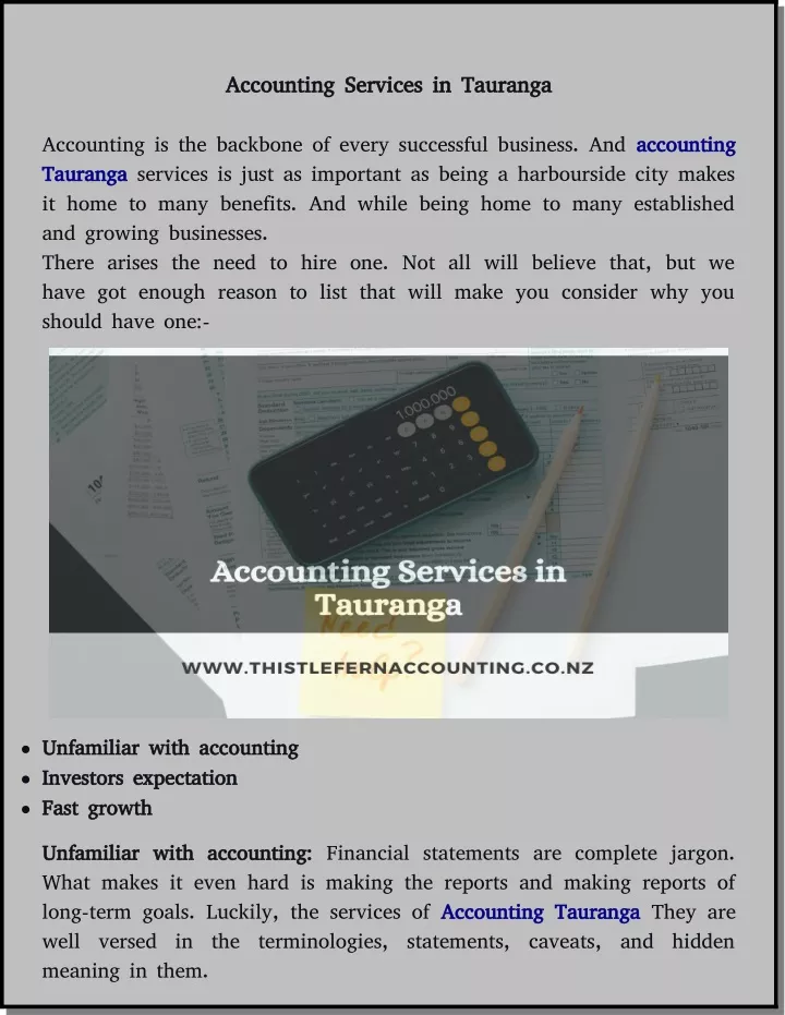 accounting services in tauranga accounting