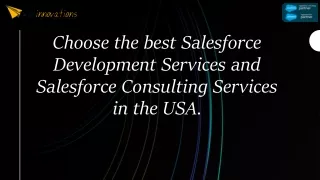 choose the best salesforce development services and salesforce consulting services in the usa