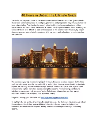 48 Hours in Dubai_ The Ultimate Guide