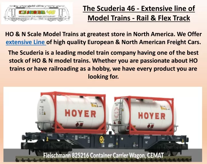 the scuderia 46 extensive line of model trains