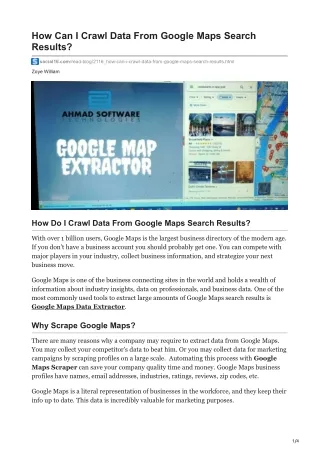 how can i crawl data from google maps search