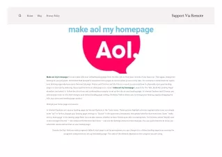 make aol my homepage