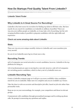 how do startups find quality talent from linkedin