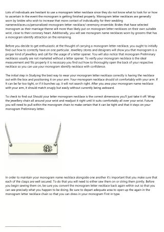 The Most Innovative Things Happening With monogram letter necklace