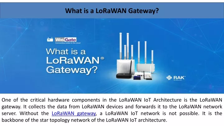 what is a lorawan gateway