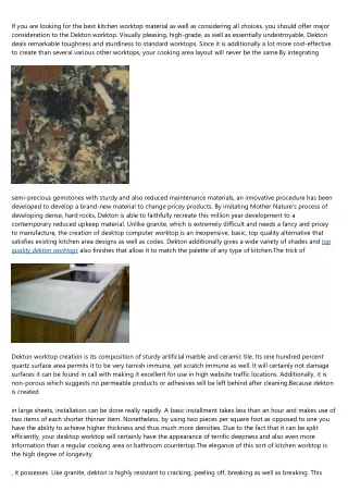 The Best Advice You Could Ever Get About best rated dekton worktop costs