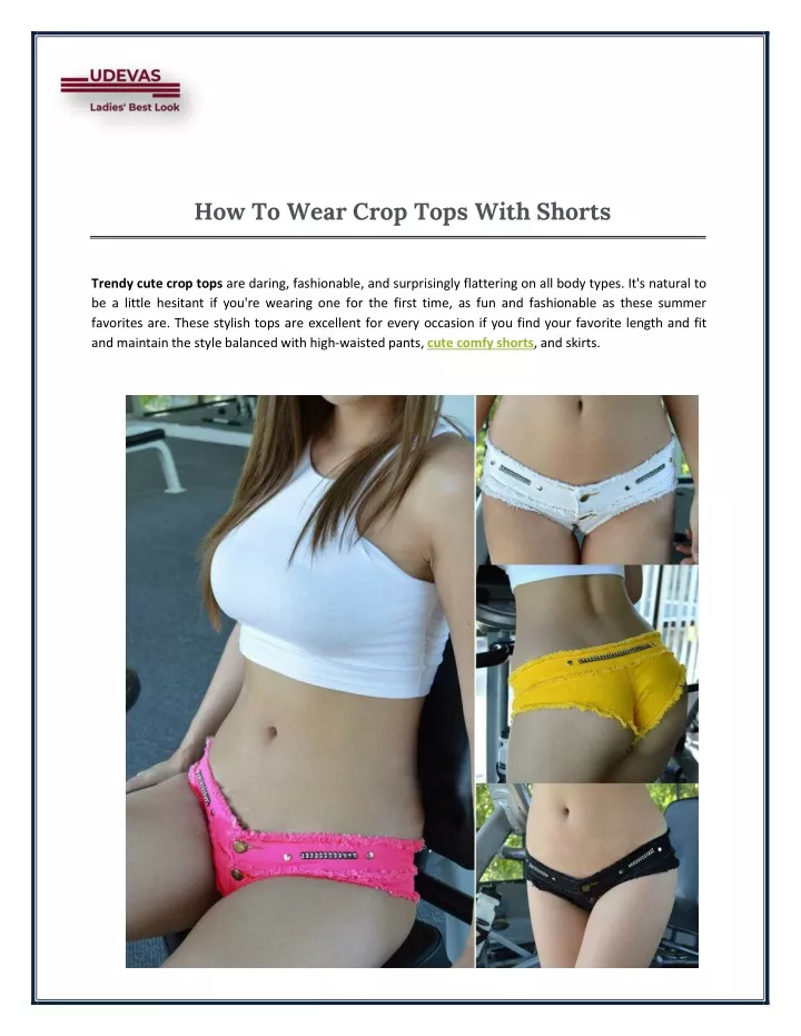 how to wear crop tops with shorts