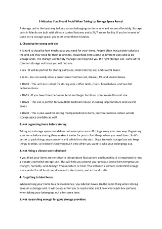 5 mistakes you should avoid when taking