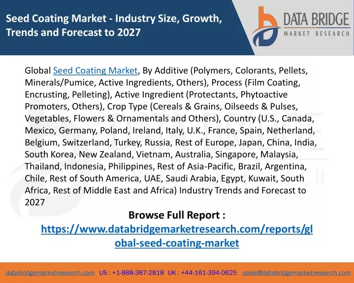 seed coating market industry size growth trends