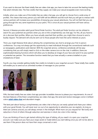 7 Things You Should Not Do With free webcam site