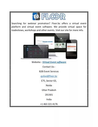 searching for webinar promotion floor bz offers
