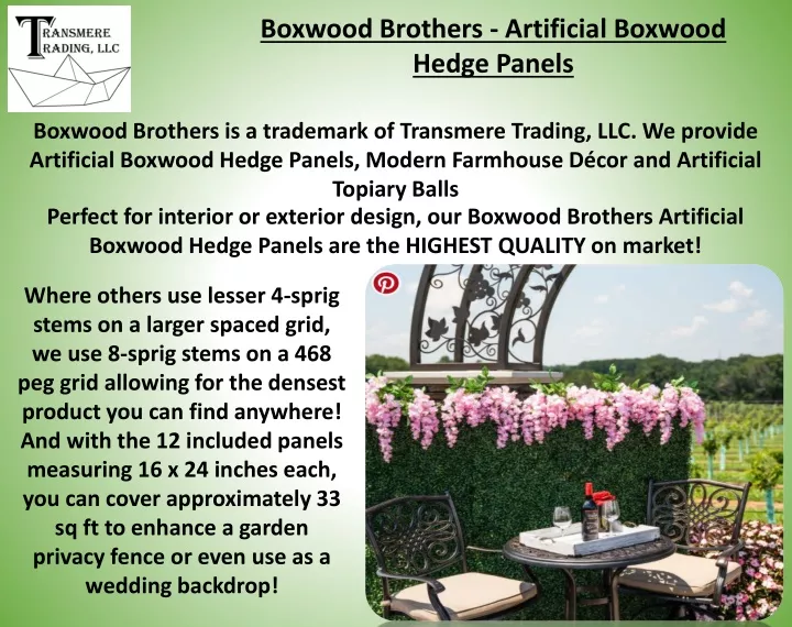 boxwood brothers artificial boxwood hedge panels