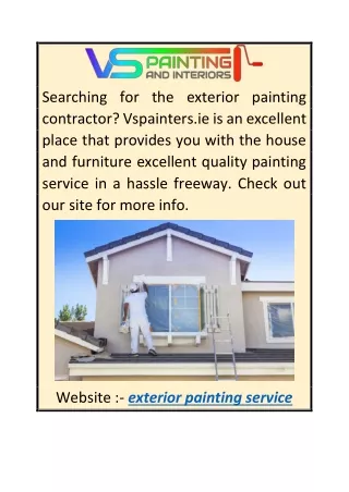 exterior painting service  Vspainters.ie
