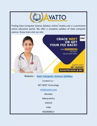 Gate Computer Science Syllabus | Avatto.com