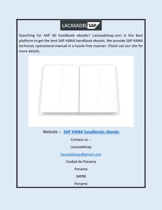 SAP HANA handbooks ebooks | Lacasadelsap.com