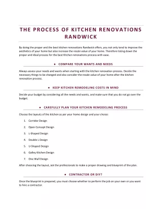 HIRE THE BEST KITCHEN RENOVATIONS SERVICE PROVIDER