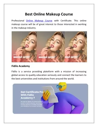 Best Online Makeup Course