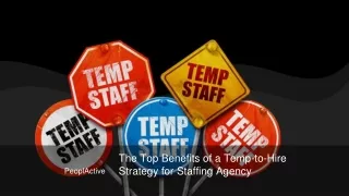 The Top Benefits of a Temp-to-Hire Strategy for Staffing Agency