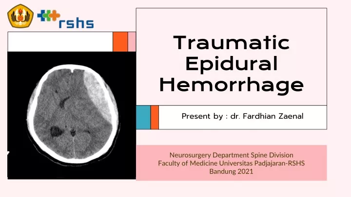traumatic epidural hemorrhage
